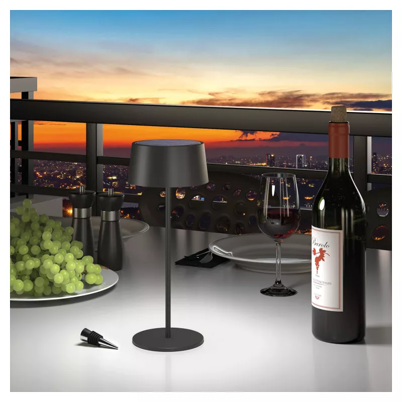 Lámpara de mesa LED RealPower TableLight 300 4W negra solar