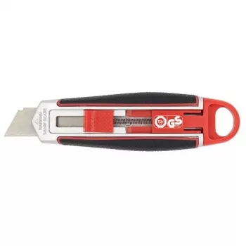 Cúter WEDO 78 830 con hoja troceable, mango ergonómico, 1 ud., negro/rojo/plata
