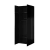 Armario ropero cama meble PAFOS 2D BASE 90×55,5×45 cm negro mate, estructura de 2 puertas