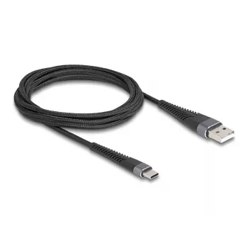 Cable USB DELOCK USB 2.0 2 m USB A USB C negro 81122