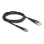Cable USB DELOCK USB 2.0 2 m USB A USB C negro 81122