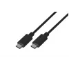Cable USB 2.0 USB-C a USB-C LANBERG CA-CMCM-10CU-0010-BK 1 m, negro, 480 Mbit/s, contactos chapados en oro