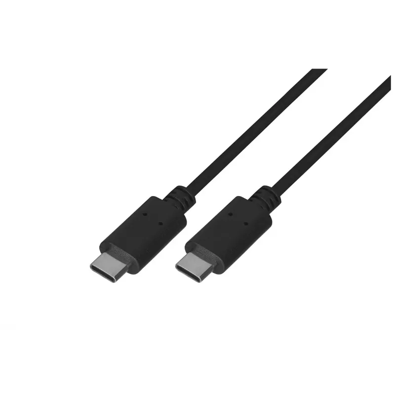 Cable USB 2.0 USB-C a USB-C LANBERG CA-CMCM-10CU-0010-BK 1 m, negro, 480 Mbit/s, contactos chapados en oro