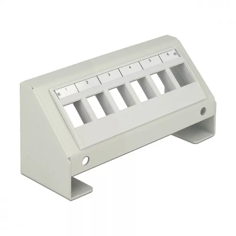 Panel de parcheo DeLOCK 86218 gris 65mm x 49mm x 130mm
