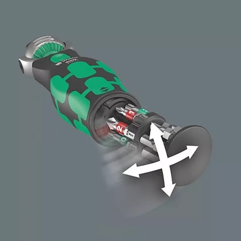 Wera Zyklop 8009 Pocket Imperial Set 1 - destornillador de carraca con juego de puntas