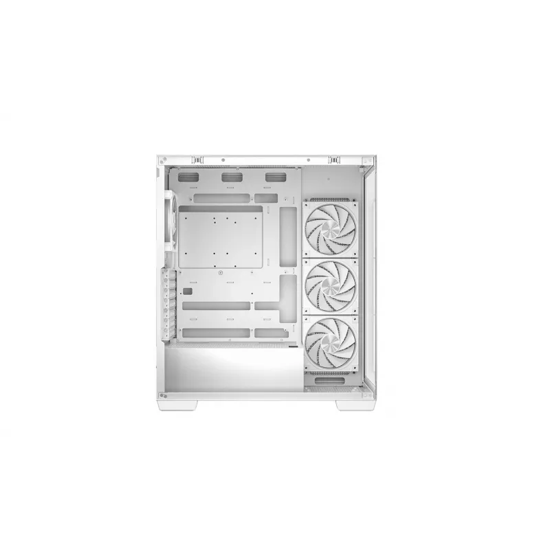 Caja de PC DeepCool CG580 4F V2 Midi Tower Blanca — ATX, cristal templado, 3 ventiladores laterales de 120 mm, soporte para radiador lateral de 360 mm