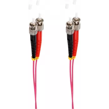 shiverpeaks BS77903/4. Longitud de cable: 3 m, tipo de fibra: OM4, conexión 1: ST, conexión 2: ST, diámetro del núcleo: 50 µm, dúplex completo, color del cable: violeta (BS77903/4)