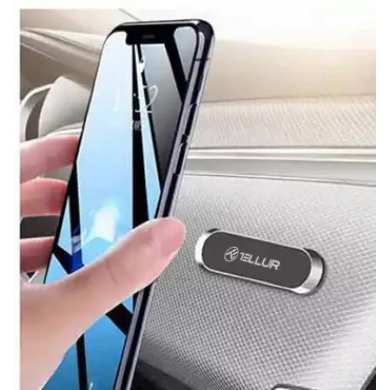 Soporte magnético para móvil en el coche Tellur MCM8 fijación adhesiva, gris