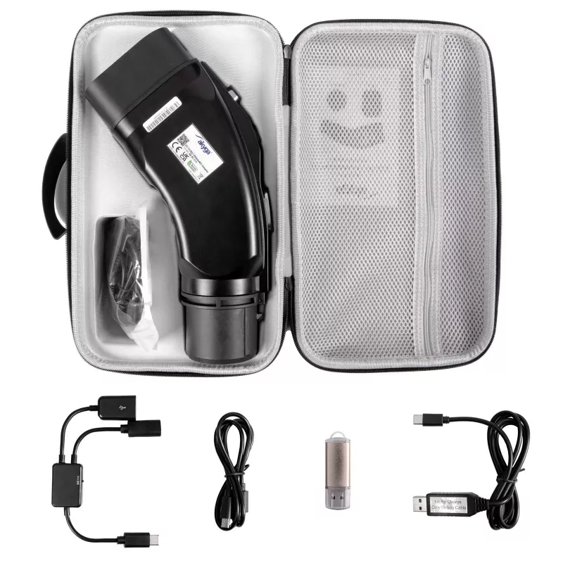 Akyga AK-SC-E20 adaptador de carga CCS2 a GB/T DC 1000V 250A negro