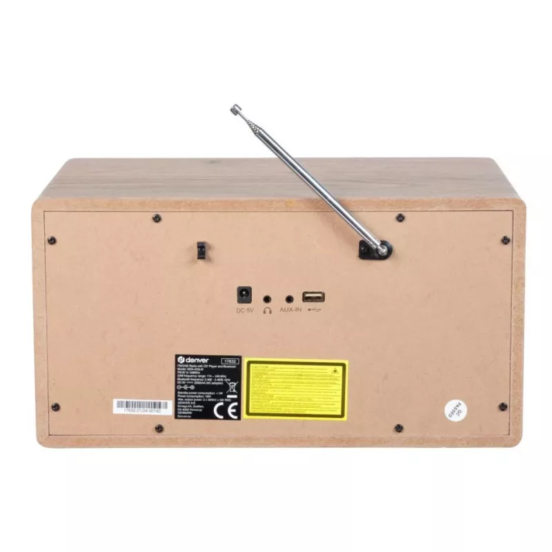 Reproductor de CD personal Denver MDA-525LW madera 10 W DAB+ FM