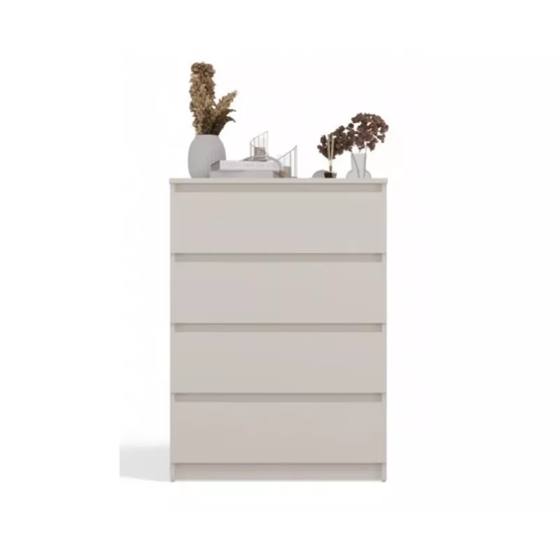 Cómoda Top e Shop MALWA M4, 4 cajones, crema, 700×970×400 mm, laminado