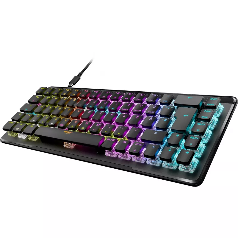 Vulcan II Mini Air, Teclado Gaming Negro, Distribución DE, TITAN II Optical Red