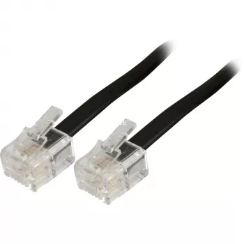 Cable telefónico modular Goobay 50317 RJ-11 RJ-11 3 m negro