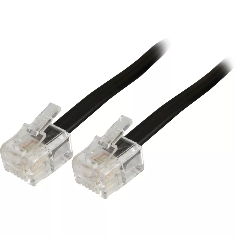 Cable telefónico modular Goobay 50317 RJ-11 RJ-11 3 m negro