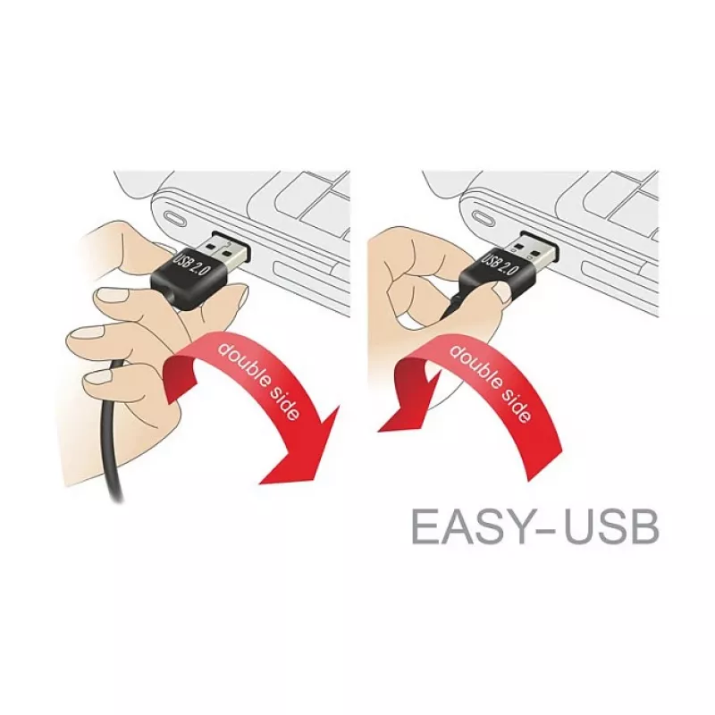 Cable USB DeLOCK 83853 USB 2.0 2 m USB A Micro-USB B negro