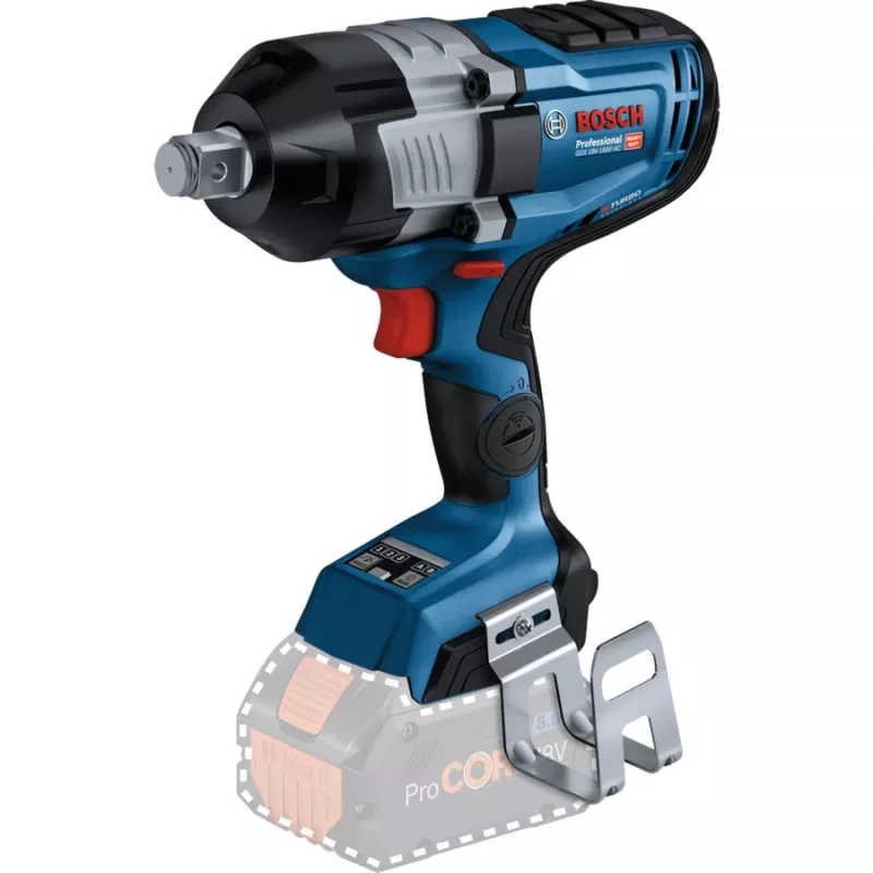 Atornillador de impacto a batería Bosch GDS 18V-1600 HC — 18 V, BITURBO, requiere 2 baterías ProCORE18V 8.0Ah
