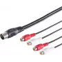 Adaptador de cable ShiverPeaks conector de diodo 10231 de 5 polos a 4 RCA, 0,20 m
