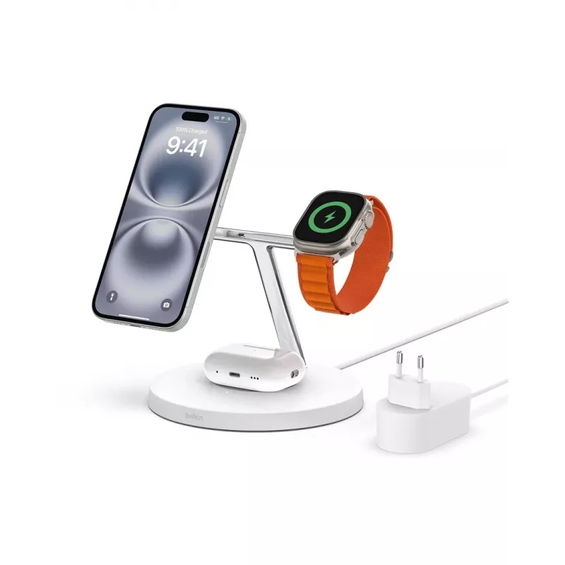 Belkin WIZ017vfWH Auriculares Carga rápida inalámbrica Interior AC Blanco