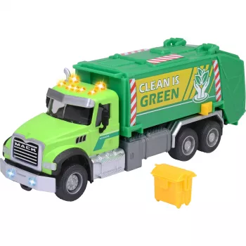 Coche de juguete Majorette Mack Granite Camión de basura Modelo 213743007, coche de fundición a presión