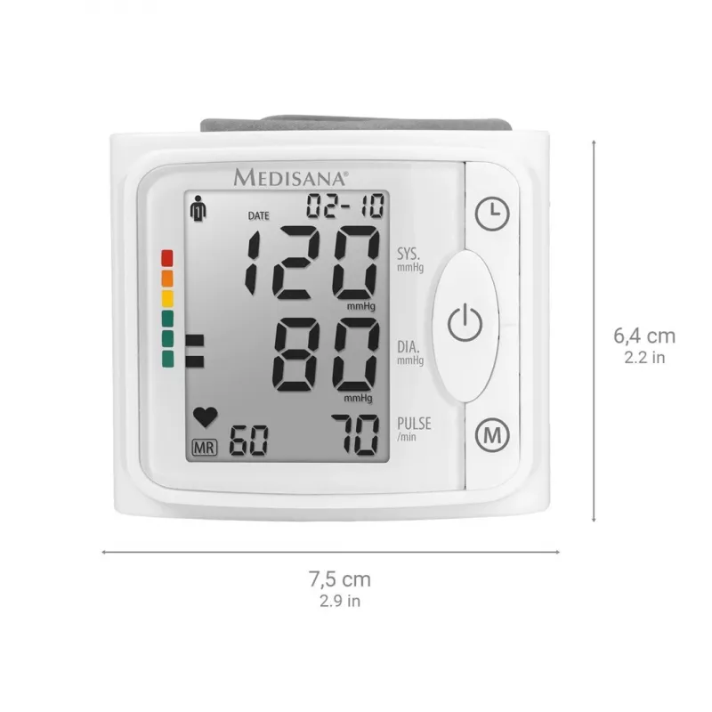 Medisana BW 320 tensiómetro de muñeca - automático, 2 usuarios, 120 memorias