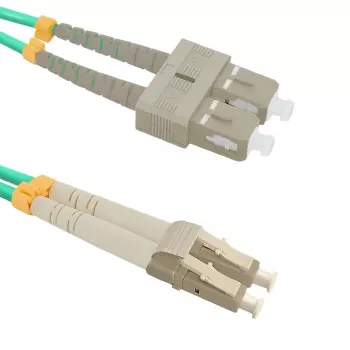 Cable de fibra óptica Qoltec 54348 1 m LC SC verde