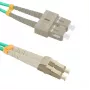 Cable de fibra óptica Qoltec 54348 1 m LC SC verde