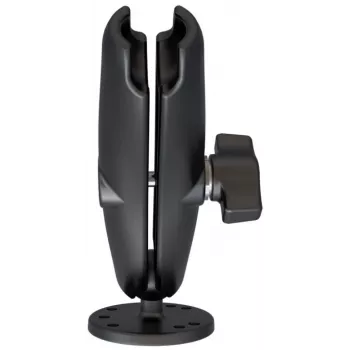 Brazo de doble conexión RAM Mounts con placa redonda negro 294,8 g