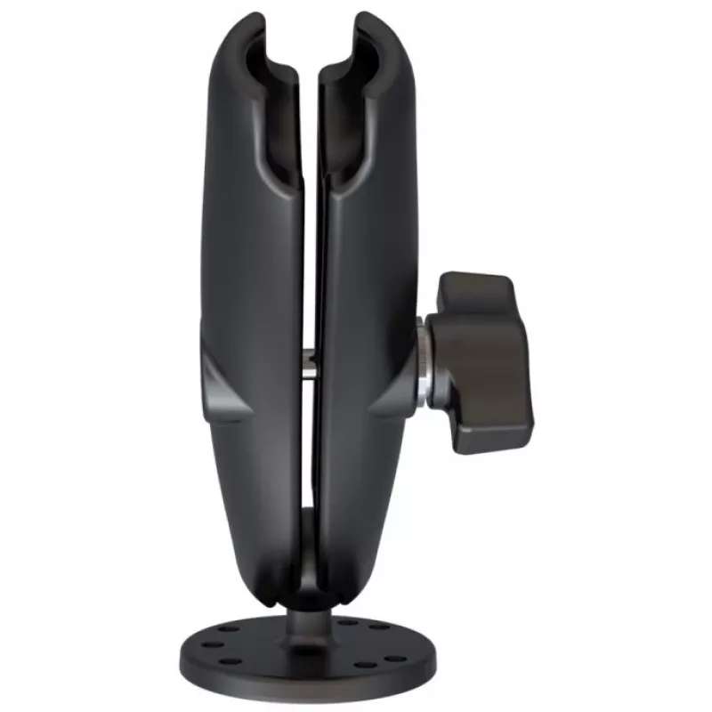 RAM Mounts RAM-B-103U-C brazo largo de doble zócalo talla B con bola de 1 pulgada y base redonda de 2,5 pulgadas