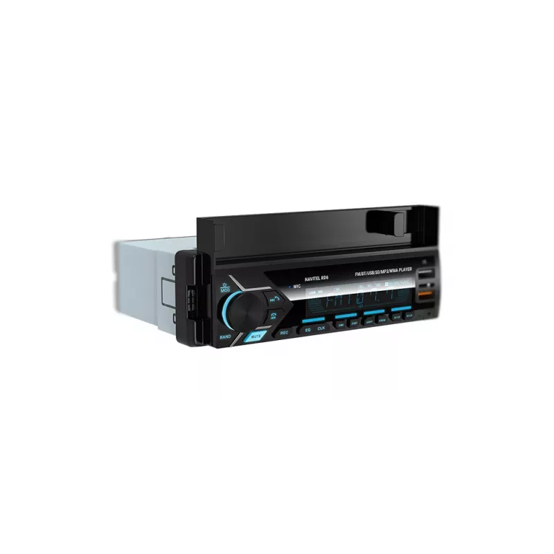 Receptor multimedia digital para coche Navitel RD6 — reproductor de audio 4x45 W, reproducción de fuentes digitales y externas, instalación Single-DIN