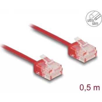 Cable de red DeLOCK RJ45 Cat.6 0,5 m rojo