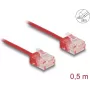 Cable de red DeLOCK RJ45 Cat.6 0,5 m rojo