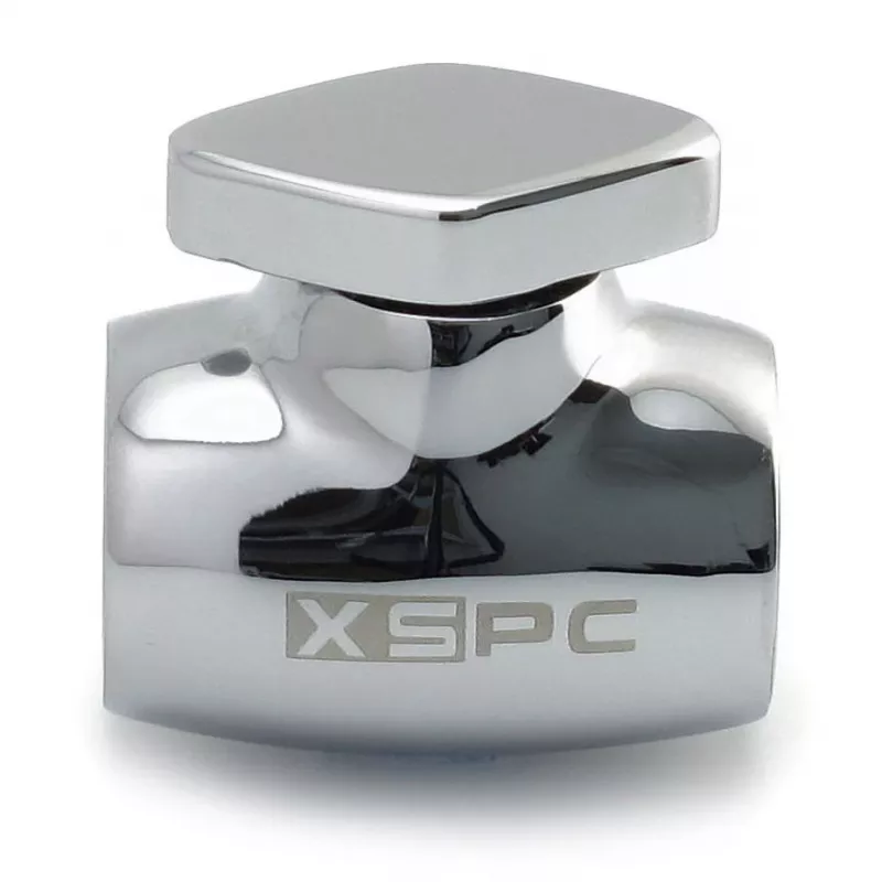 Válvula de bola XSPC G1/4 Latón Plata-Cromo para sistemas de refrigeración líquida