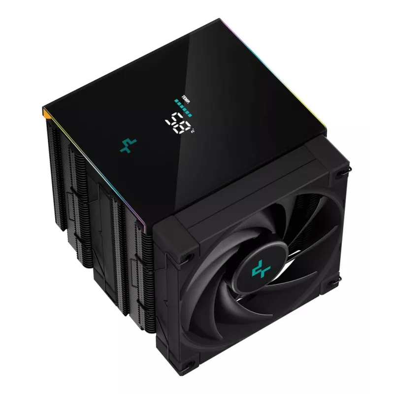Disipador de aire para procesador DeepCool AK620 DIGITAL 12 cm Negro 1 unidad