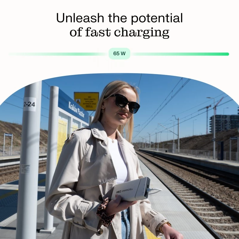Batería portátil Green Cell BPLGC20P 20800 mAh litio-ion, USB-C PD 65W, 2x USB-C + 1x USB-A, carcasa de aluminio