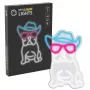 Neon Lights MANTA SNL114MT bulldog con gafas cartel de neón