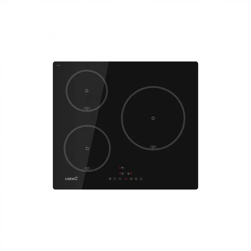 Placa CATA | IB 6403E2 BK | inducción | número de zonas de cocción 3 | táctil | temporizador | negra