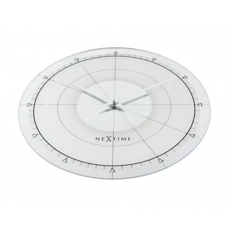Reloj NeXtime 8125 Fancy Round, Ø43 cm, pared, blanco/plata