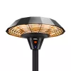 Estufa de pie eléctrica de infrarrojos TARGUS TB2068S-01, 2000 W, 3 niveles de potencia, IP45, para hasta 20 m²