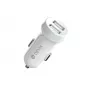 Cargador de coche Devia Smart Series Lightning 5V 3,1A Dual USB blanco