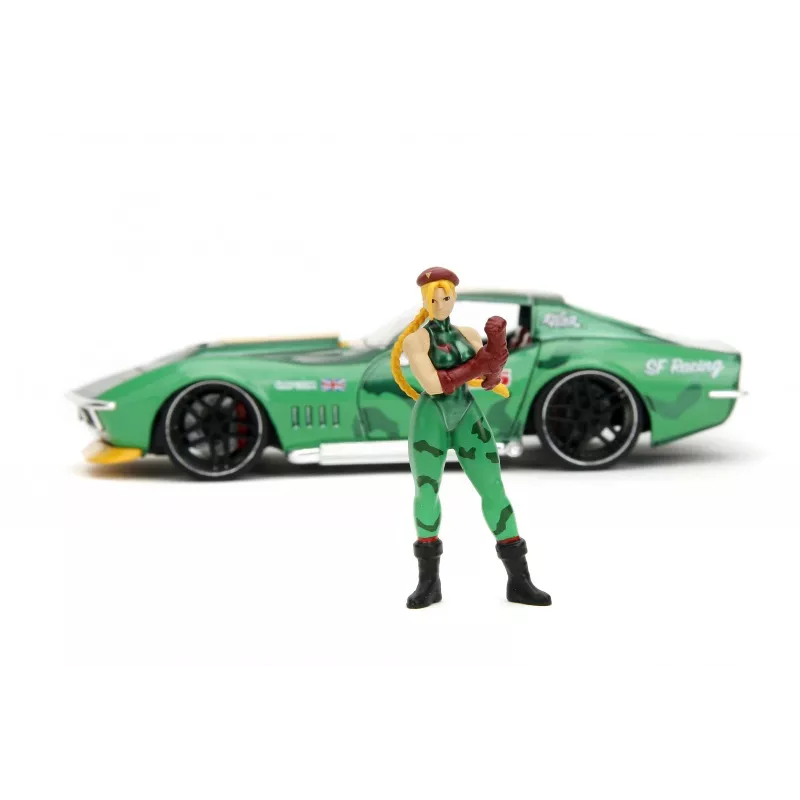 Coche Jada Toys Street Fighter 1969 Chevrolet 1:24 metal verde