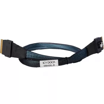 ICY DOCK - MB4026L-B - cable SlimSAS 4i SFF-8654 a OCuLink 4i SFF-8611 – 0,5 m