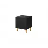 Set de mesitas de noche cama meble PAFOS, 2 uds., 45×40×51 cm, negro mate, MDF/aglomerado