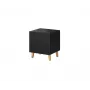 Set de mesitas de noche cama meble PAFOS, 2 uds., 45×40×51 cm, negro mate, MDF/aglomerado