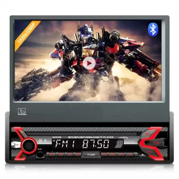 Audiocore AC9100 radio para coche digital negro, rojo