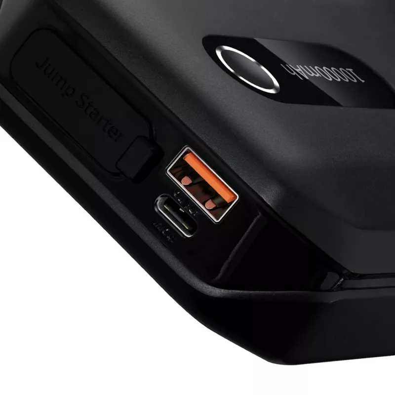 Baseus BS-CH001 - Arrancador, Booster 10000 mAh 12V (1000 A / 500 A) + pinzas de cocodrilo (negro)