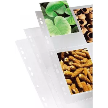 Hama fundas fotográficas para álbumes de anillas A4, transparente, 10 x 15 cm cuaderno de informes
