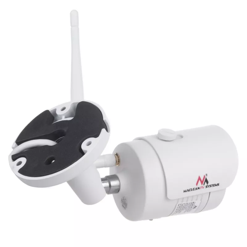 Cámara IP Maclean IPC WiFi 5MPx exterior, con sirena, CMOS 1/2.5, H.264/H.264+/H.265/H.265+/JPEG/AVI, Onvif, MCTV-516