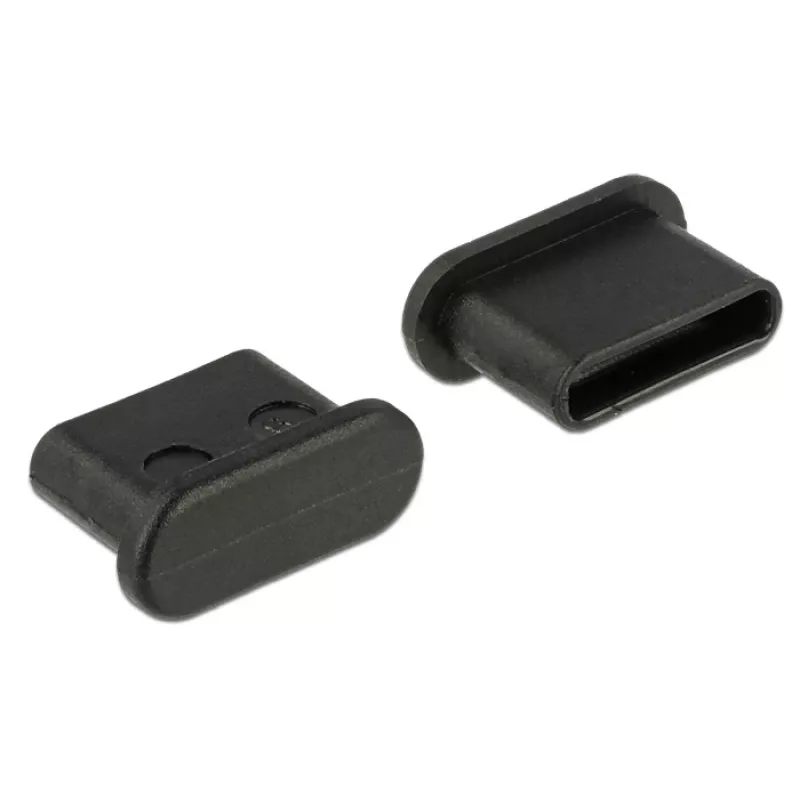 Tapa protectora para conector hembra DeLOCK 64014 USB Type-C negra 10 uds.