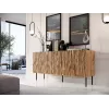 Cómoda Cama Meble JUNGLE 152x40,5x74,5 cm — roble wotan, patas negras, aglomerado