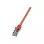 Logilink - Cable de conexión - RJ-45 (M) a RJ-45 (M) - 7,5 m - par trenzado con apantallamiento de lámina, no apantallado (F/UTP) - CAT 5e - rojo (CP1084S)